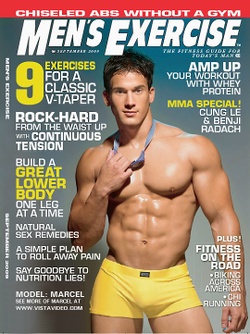 Marcel on the cover of Men's Exercise, September 2009