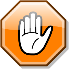 File:Stop hand nuvola orange.svg