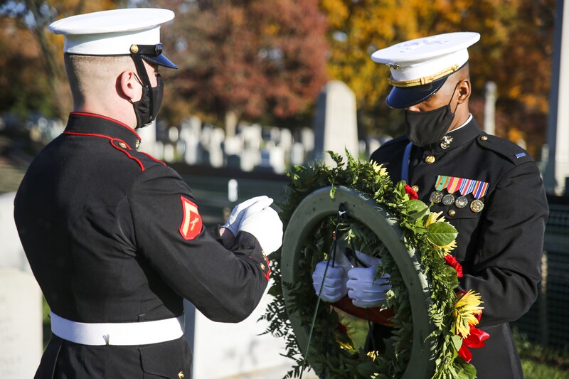 File:Billy Lashley Wreath Laying Ceremony at Arlington National Cemetery November 10 2020.jpg